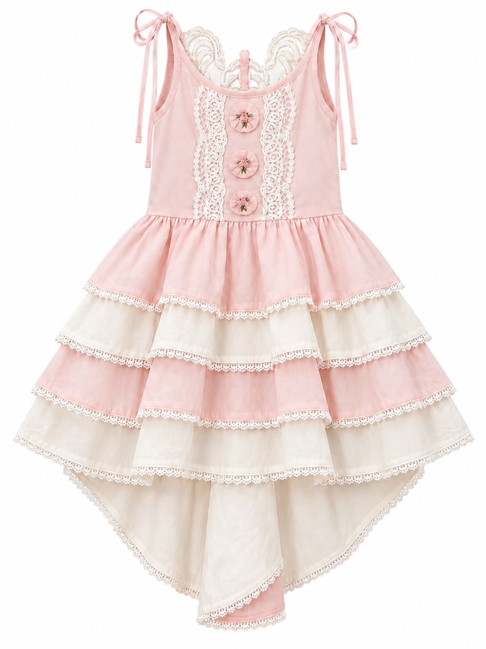 Dollcake Happiness High-Low Girls Size 2 Lace Dress Formal Party NWT
